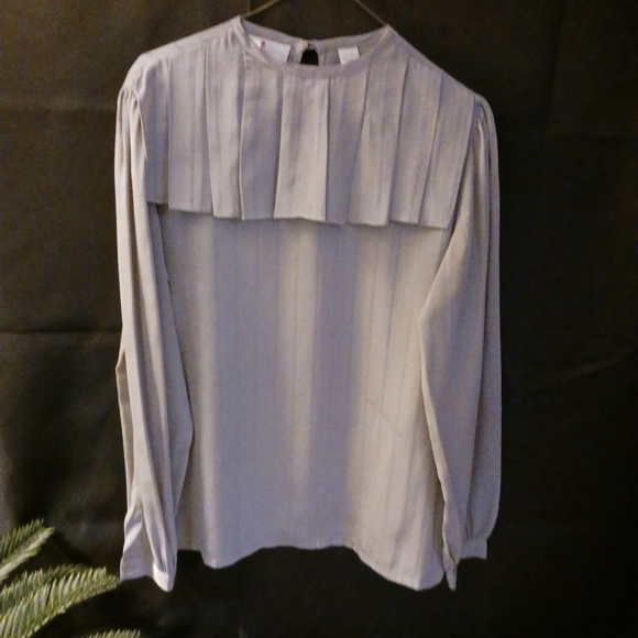 80s Vintage gray blouse - Picture 1 of 11